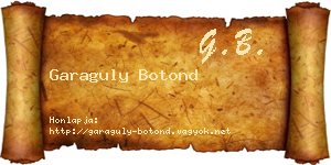 Garaguly Botond névjegykártya
